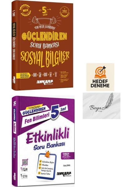 Ankara 5.sınıf Güçlendiren Sosyal Soru Fen Bilimleri Etkinlikli Soru Bankası Hedef Deneme