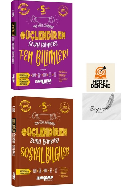 Ankara 5.sınıf Güçlendiren Fen Bilimleri Sosyal Bilgiler Soru Bankası Hedef Deneme