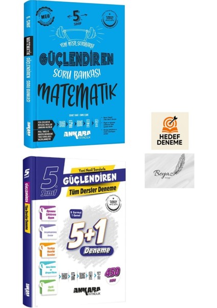 Ankara 5.sınıf Güçlendiren Matematik Soru Tüm Dersler 5+1 Deneme Hedef Deneme