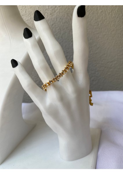 Çelik Damla Detaylı Su Yolu Gold Bileklik modelleri