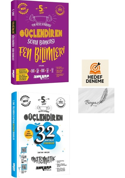 Ankara 5.sınıf Güçlendiren Fen Bilimleri Soru 32 Haftalık Matematik Denemeleri Hedef Deneme