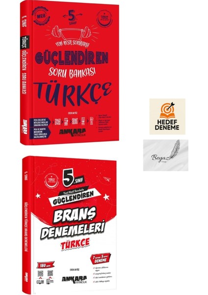 Ankara 5.sınıf Güçlendiren Türkçe Soru Bankası Türkçe Branş Denemeleri Hedef Deneme
