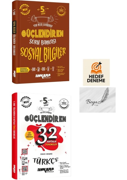 Ankara 5.sınıf Güçlendiren Sosyal Soru 32 Haftalık Türkçe Denemeleri Hedef Deneme