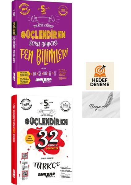 Ankara 5.sınıf Güçlendiren Fen Bilimleri Soru 32 Haftalık Türkçe Denemeleri Hedef Deneme