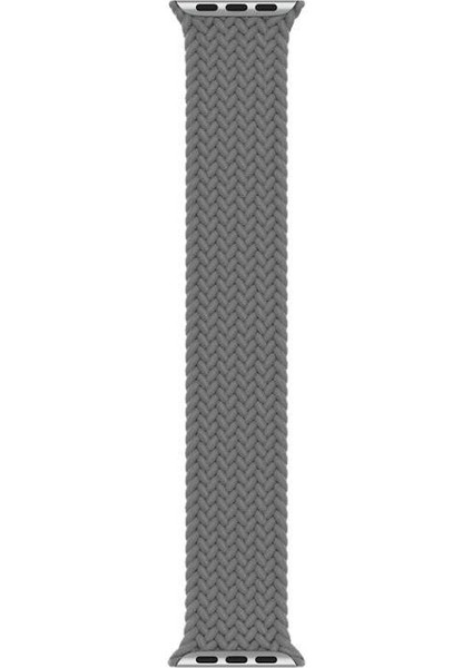 Apple Watch 7 45 MM Tek Parça MEDİUM Hasır Kordon Gri