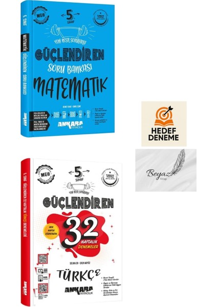 Ankara 5.sınıf Güçlendiren Matematik Soru 32 Haftalık Türkçe Denemeleri Hedef Deneme