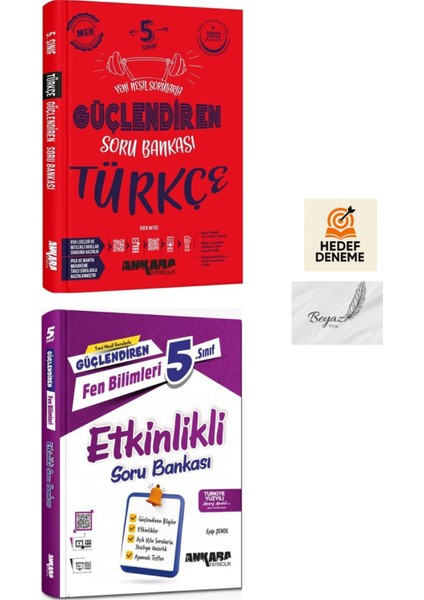 Ankara 5.sınıf Güçlendiren Türkçe Soru Fen Bilimleri Etkinlikli Soru Bankası Hedef Deneme