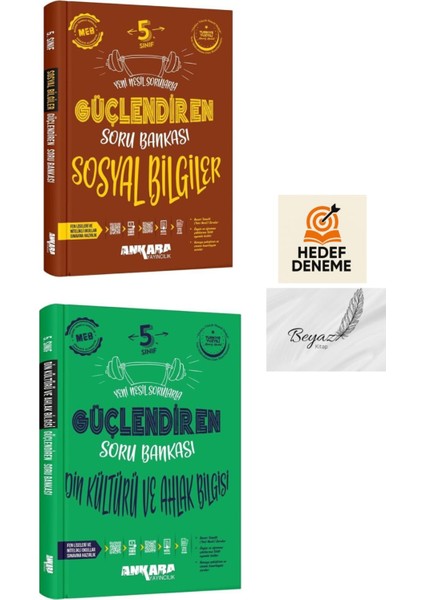 Ankara 5.sınıf Güçlendiren Sosyal Bilgiler Din Kültürü Soru Bankası Hedef Deneme
