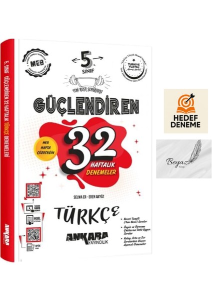 Ankara 5.sınıf Güçlendiren 32 Haftalık Türkçe Denemeleri Hedef Deneme