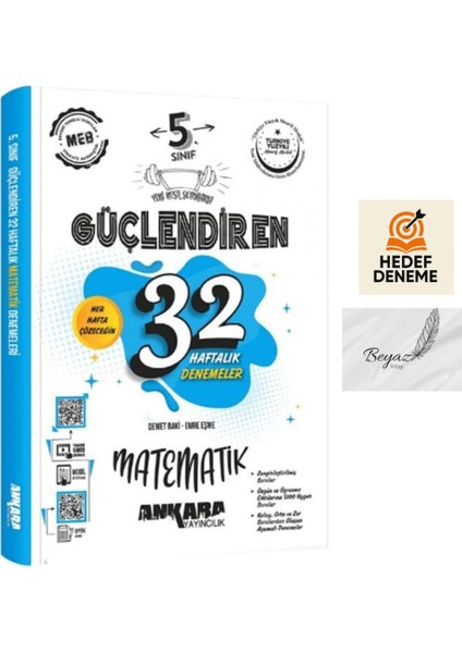 Ankara 5.sınıf Güçlendiren 32 Haftalık Matematik Denemeleri Hedef Deneme