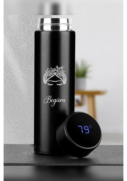 Kişiye Özel 500ML Dijital Göstergeli 304 Çelik Frida Baskılı Akıllı Termos - Isı Korumalı Şişe fiyatları
