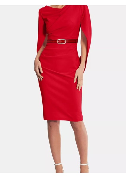 %100 Hakiki Deri, Gümüş Tokalı Kırmızı 3 cm Kadın Kemeri, Pantolon Kemeri, Şort Kemeri 3CMKDN50