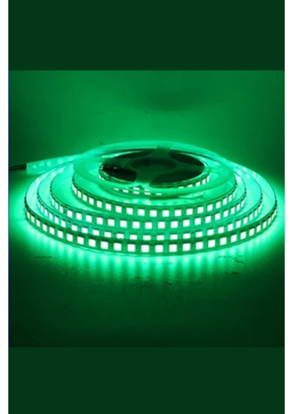 12 Volt 5050 Dış Mekan Şerit LED 3 Çipli Yeşil Metrede 60 LED IP65 (5 Metre)