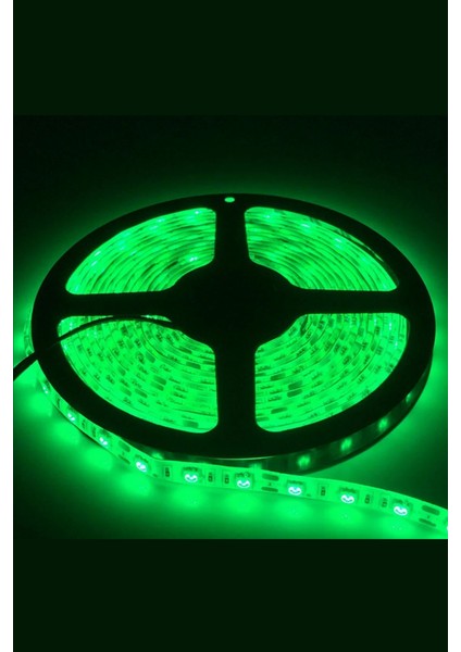12 Volt 5050 Dış Mekan Şerit LED 3 Çipli Yeşil Metrede 60 LED IP65 (5 Metre) modelleri