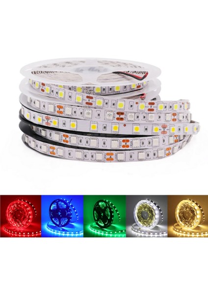 12 Volt 5050 Dış Mekan Şerit LED 3 Çipli Yeşil Metrede 60 LED IP65 (5 Metre) fırsatları