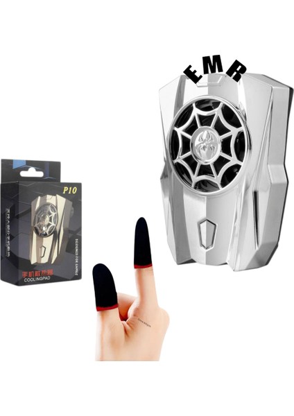 P10 Telefon Soğutucu Fan Radyatör + Batarya Silver 1 Adet Sogutucu 1ADET Eldiven Hediye