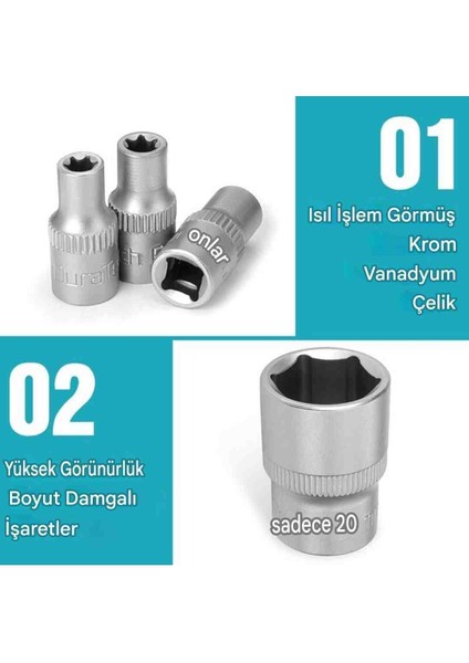 108 Parçalı Soket Takımı, 1/2" ve 1/4" Ters Çevrilebilir Cırcır, Uzatmalar, Uçlar, Soketler, Krom Vanadyum Çelik, Araba Tamiri Için Kutu Dahil modelleri