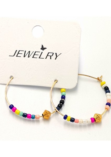 Renkli Figürlü Lüks Küpe