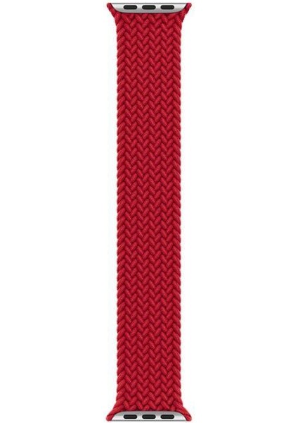 Apple Watch 6 40 MM Tek Parça MEDİUM Hasır Kordon Kırmızı