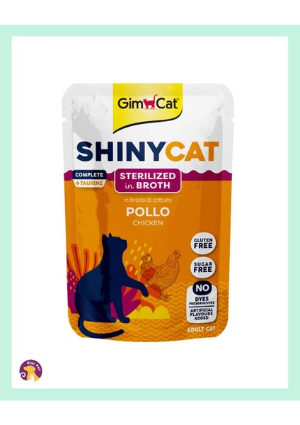 Shinycat Pouch Sterilized Tavuklu Kedi Maması 70 gr