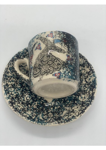 Kahve Fincan Takımı 2li Osmanlı/iznik Çini Motifli Porselen