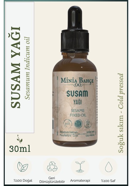 Susam Yağı, %100 saf, 30 ml