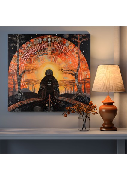 Atalar Ruhlarının Bilgeliği Kanvas Tablo - Aborijin Ev Dekorasyonu Duvar Sanatı fiyatları
