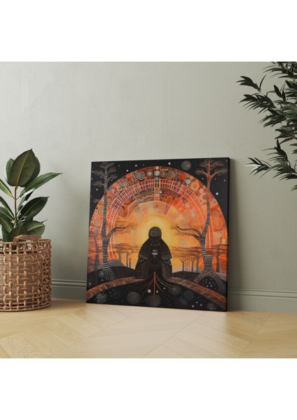 Atalar Ruhlarının Bilgeliği Kanvas Tablo - Aborijin Ev Dekorasyonu Duvar Sanatı modelleri