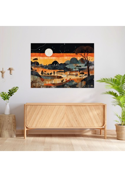 Aborjin Hikaye Anlatımı Kanvas Tablo - Kültürel Gelenekler Duvar Sanatı modelleri