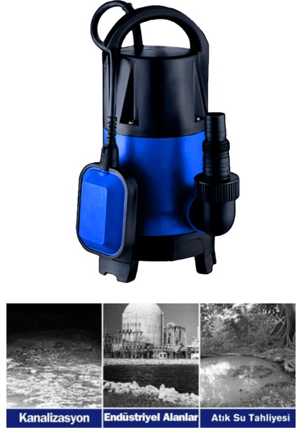 Alman Tasarımı 0.5Hp - 400W Çok Işlevli Bahçe Havuz Gölet Kirli Temiz Su Dalgıç Pompası 5 Metre Emiş 8000 Debi fiyatları