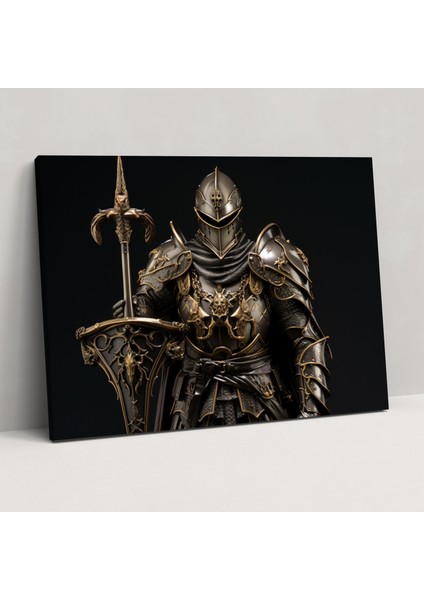 Eski Silahlar Duvar Sanatı - Ortaçağ Şövalye Kılıçla - Ev Dekorasyonu Için Eski Silahlar Kanvas Tablo