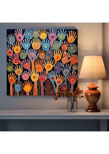 Yerli El Izi Duvar Sanatı: Kültürel Kimlik - Yerli El Izi Resim Kültürel Kimlik Canlı Renkler fiyatları