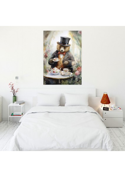 Hayvanlar Insan Gibi Giyinmiş Duvar Dekorasyonu - Sulu Boya Resim Kanvas Tablo Sanatı fiyatları