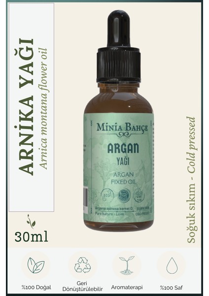 Arnika Sabit Yağı, %100 Saf, 30 ml