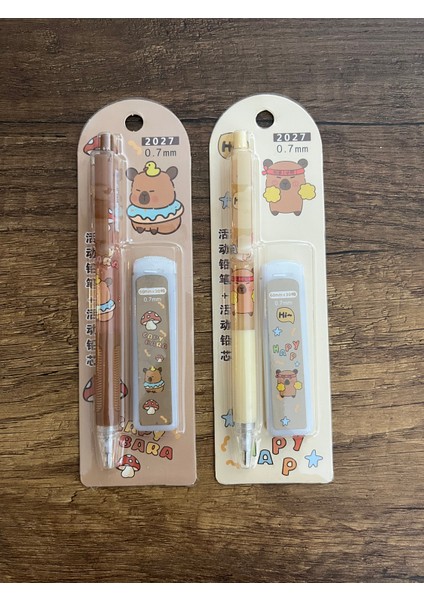Capybara 2 Adet Uçlu Kalem ve 2 Kutu Uç Kapibara Okul Set Kırtasiye