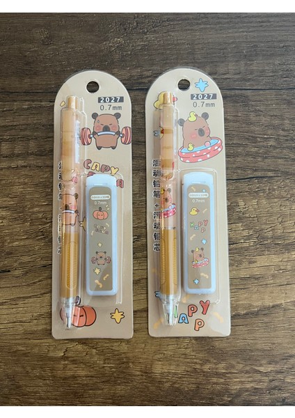 Capybara 2 Adet Uçlu Kalem ve 2 Kutu Uç Kapibara Okul Set Kırtasiye