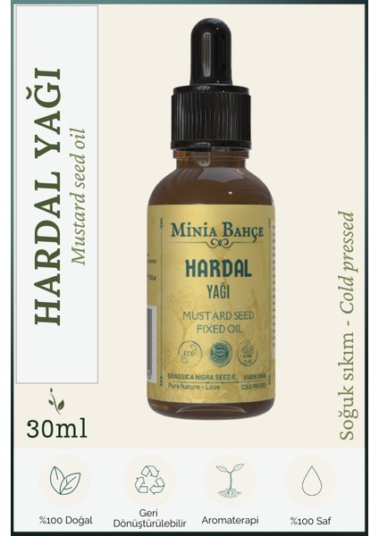 Hardal Tohumu Yağı, %100 Saf, 30 ml