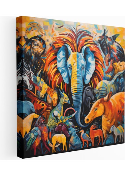 Vahşi Safari Kanvas Tablo