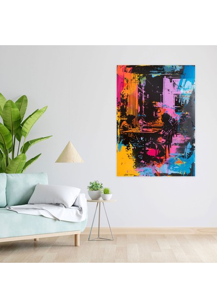 Renkli Kaos Warhol Fabrikası Kanvas Tablo - Andy Warhol Sahne Duvar Sanatı - Andy Warhol Warhol Fabrikası Sahnesi Kanvas Duvar Sanatı fiyatları