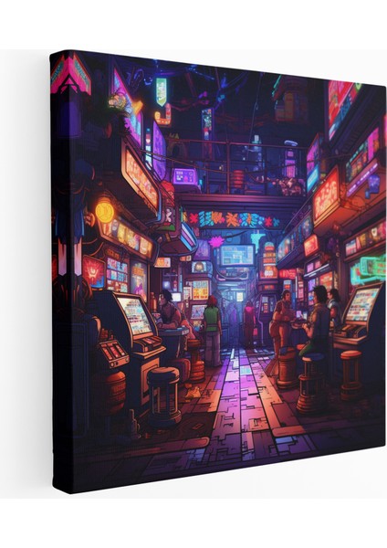 Retro Piksel Arcade Kanvas Tablo