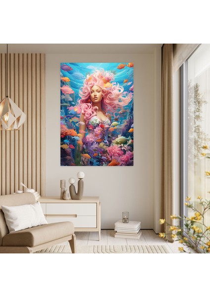 Barbie Kanvas Tablo - Denizkızı Sihri - Duvar Sanatı Ev Dekorasyonu fiyatları