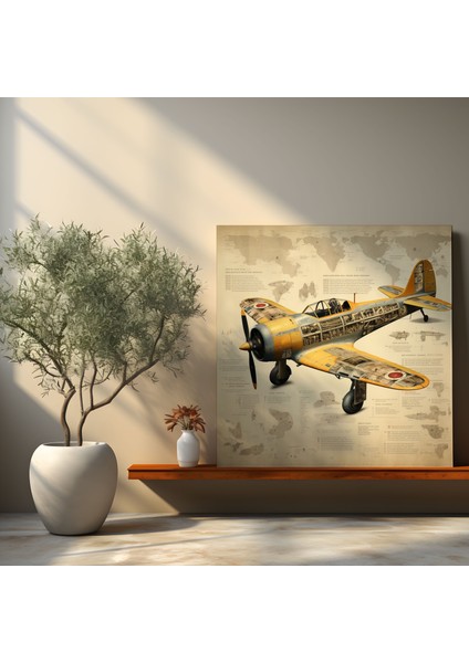 Vintage Uçak Koleksiyonu Kanvas Tablo - Uçak Duvar Dekorasyonu Koleksiyon Sanatı Kanvas Tablo Sanatı fiyatları
