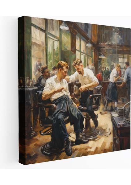 Izlenimci Berber Kanvas Tablo - Berber Enerji Duvar Dekorasyonu Resim