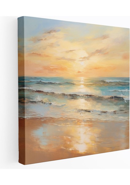 Sahilde Huzur Duvar Sanatı - Sahil Kanvas Tablo Ev Dekorasyonu Duvar Dekorasyonu