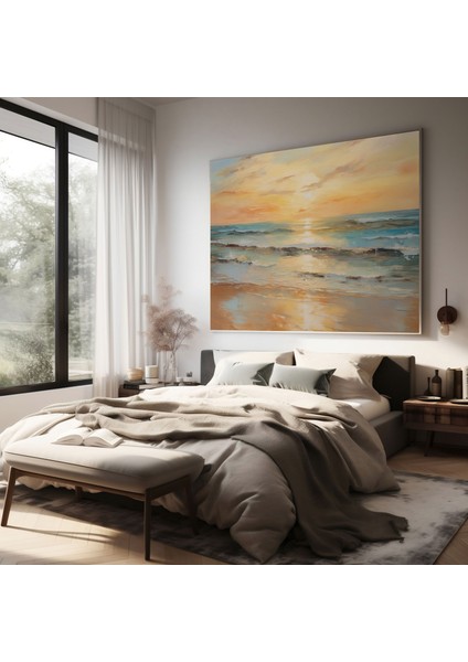 Sahilde Huzur Duvar Sanatı - Sahil Kanvas Tablo Ev Dekorasyonu Duvar Dekorasyonu modelleri