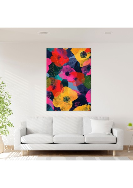 Andy Warhol Çiçek Desenli Duvar Sanatı - Geometrik Ev Dekorasyonu Için Kanvas Tablo modelleri