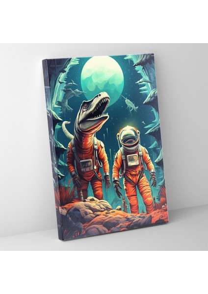 Hayvanlar Insan Gibi Giyinmiş Duvar Sanatı - Uzaylı Gezegeni Astronotlar Ev Dekorasyonu