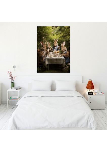 Hayvanlar Insanlar Gibi Giyinmiş Kanvas Tablo Sanatı - Tavşanlar Dijital Koleksiyon Hayvanlar Insanlar Gibi Giyinmiş fiyatları