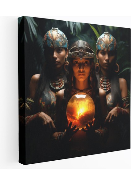 Amazon Kadınları Kanvas Tablo - Amazon Kadınları Kutsal Orbolar Ev Dekorasyonu Güç