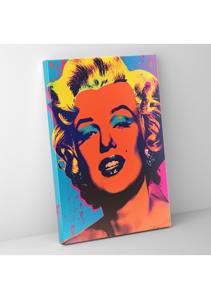 Canlı Marilyn Monroe Portresi - Andy Warhol Kanvas Tablo Duvar Dekorasyonu
